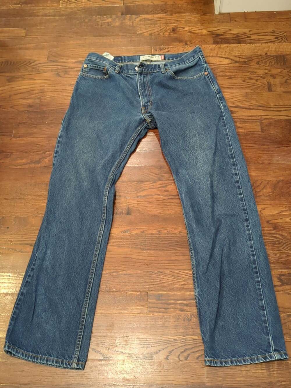 Levi's 505 Regular Straight Fit Jeans Blue Denim 33x32